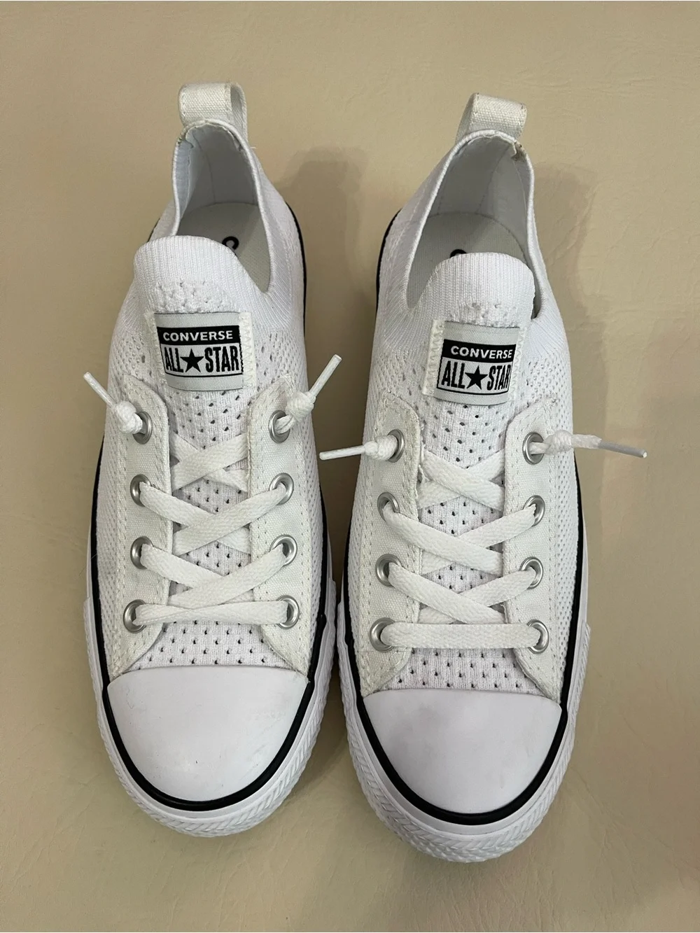 Converse Chuck Taylor All Star Shoreline Knit Slip On Sneaker women Sz 8 white - Picture 1 of 11